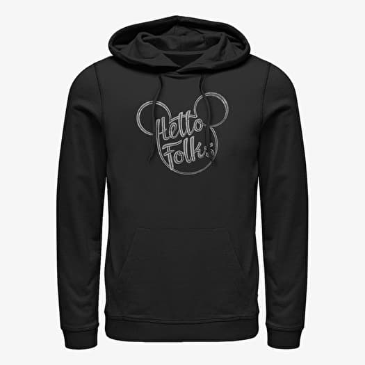 Merch Disney Classic Mickey - Hello Folks Unisex Hoodie Black