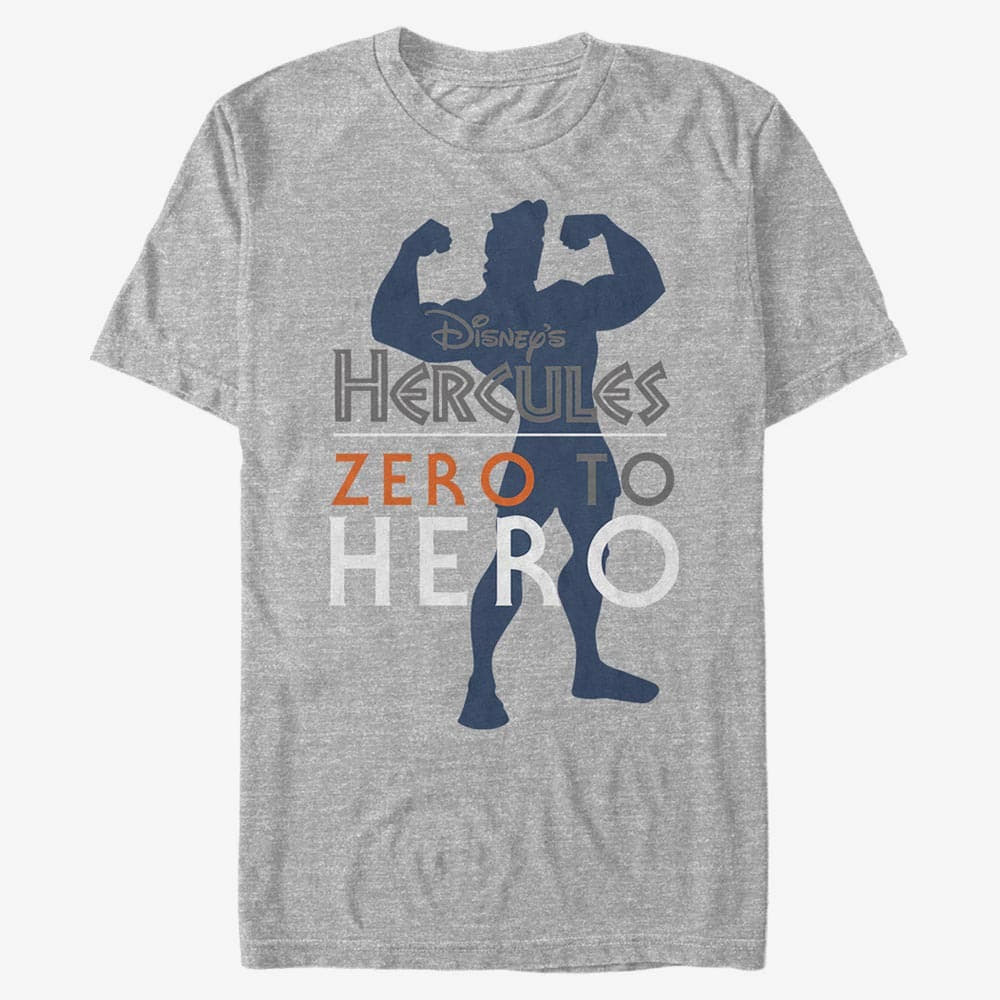 Koszulki Merch Disney Hercules - Zero to Hero Unisex T-Shirt Heather Grey