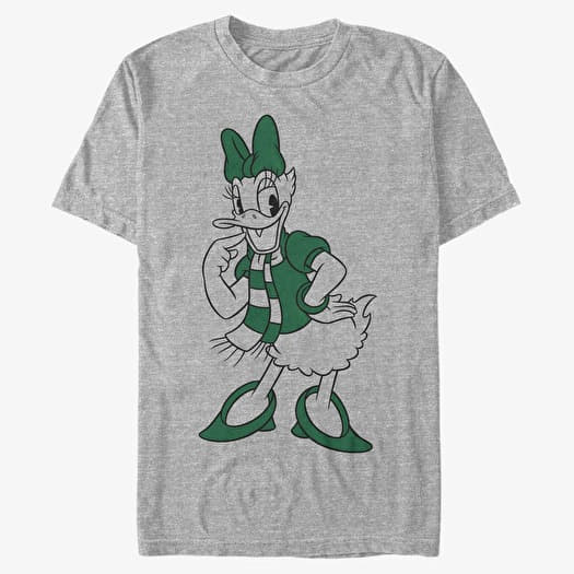 Majica Merch Disney Mickey Classic - Pine Green Daisy Unisex T-Shirt Heather Grey