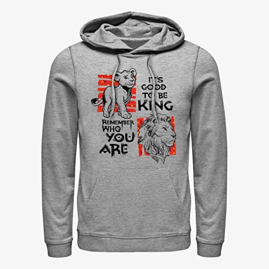Sweatshirt Merch Disney The Lion King: Live Action - Simba Text Unisex Hoodie Heather Grey