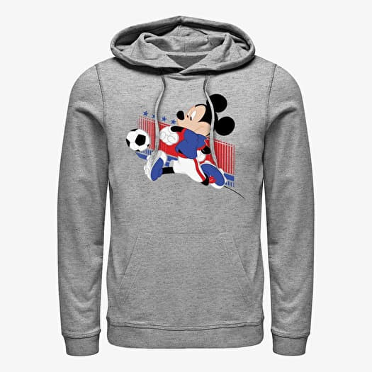 Merch Disney Classic Mickey - USA Kick Unisex Hoodie Heather Grey
