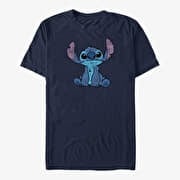 Merch Disney Lilo & Stitch - Simply Stitch Unisex T-Shirt Navy Blue