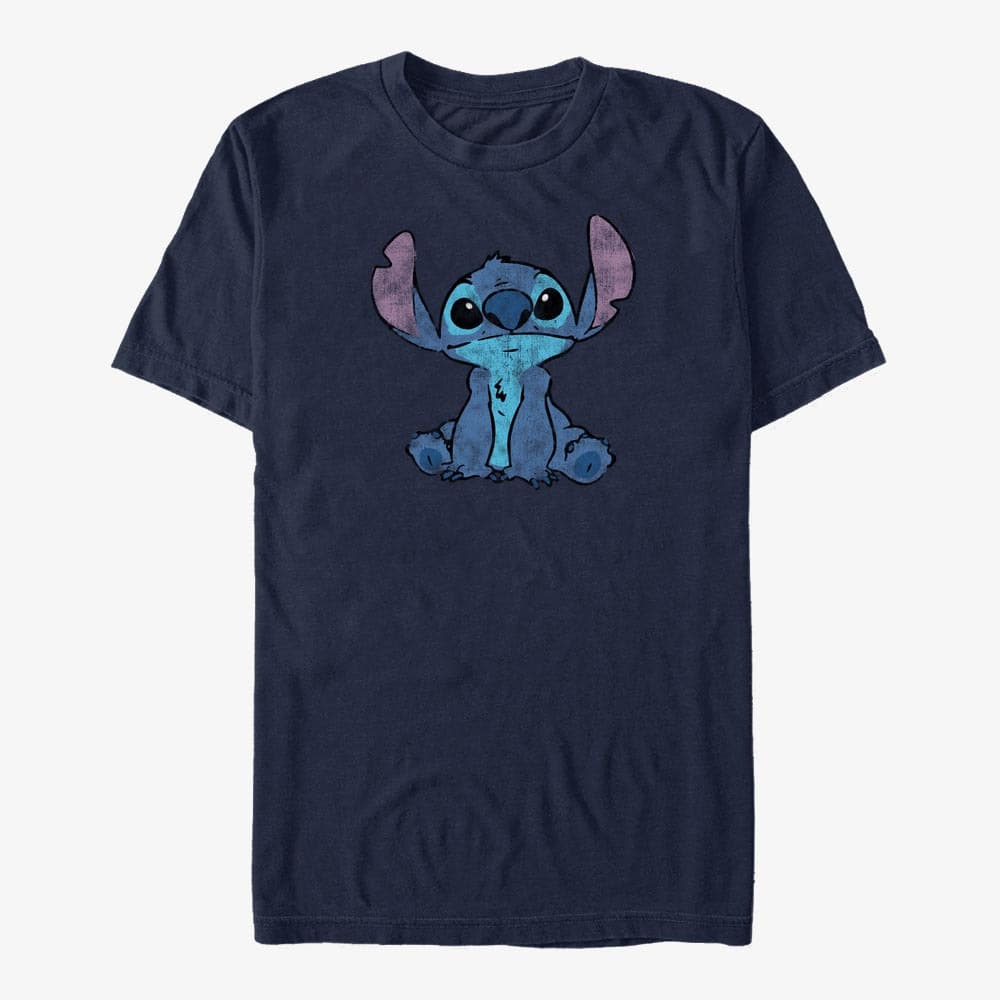 T-särgid Merch Disney Lilo & Stitch - Simply Stitch Unisex T-Shirt Navy Blue