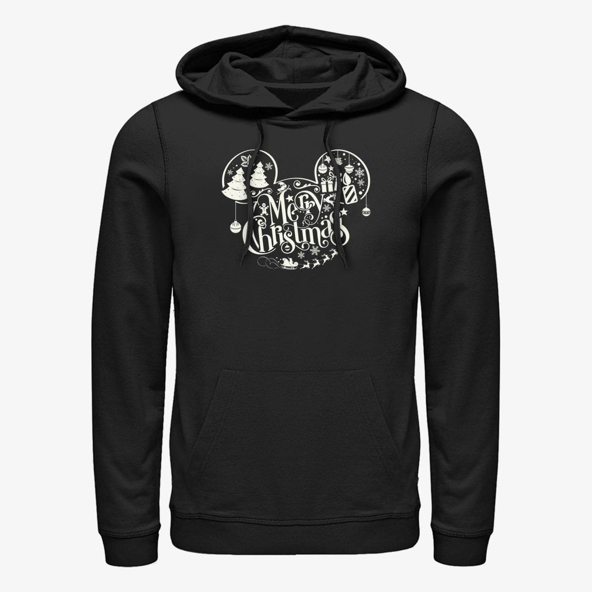 Pulóverek Merch Disney Mickey & Friends - Holiday Ears Unisex Hoodie Black