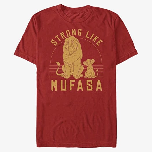T-shirt Merch Disney The Lion King - Strong Mufasa Unisex T-Shirt Red