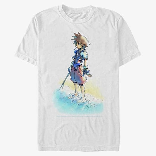 Póló Merch Disney Kingdom Hearts - Beach Sora Unisex T-Shirt White