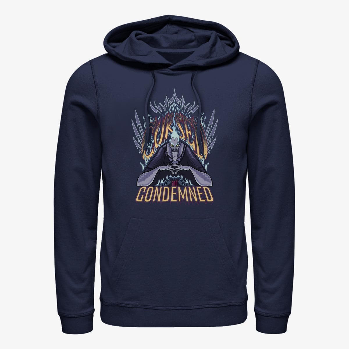 Sweaters Merch Disney Villains - Cursed Hades Unisex Hoodie Navy Blue