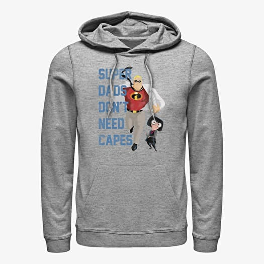 Pulóver Merch Disney Incredibles - Dont Need Capes Unisex Hoodie Heather Grey