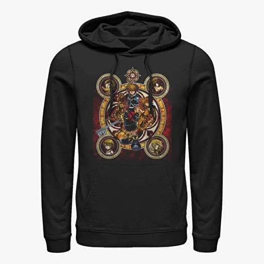 Pulóver Merch Disney Kingdom Hearts - Group Circle Kingdome Unisex Hoodie Black