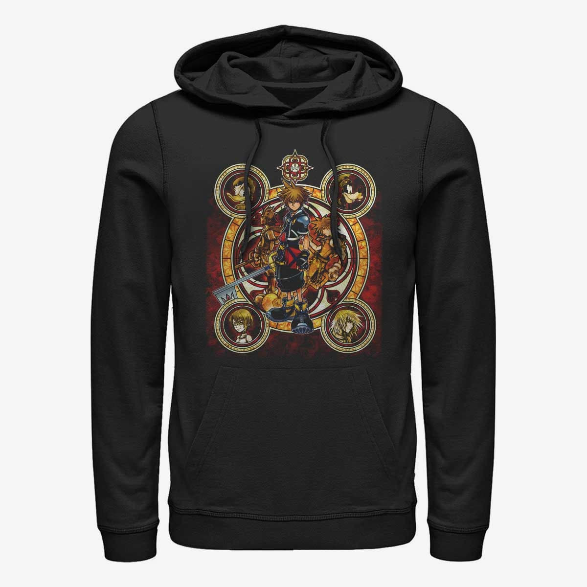 Felpe Merch Disney Kingdom Hearts - Group Circle Kingdome Unisex Hoodie Black