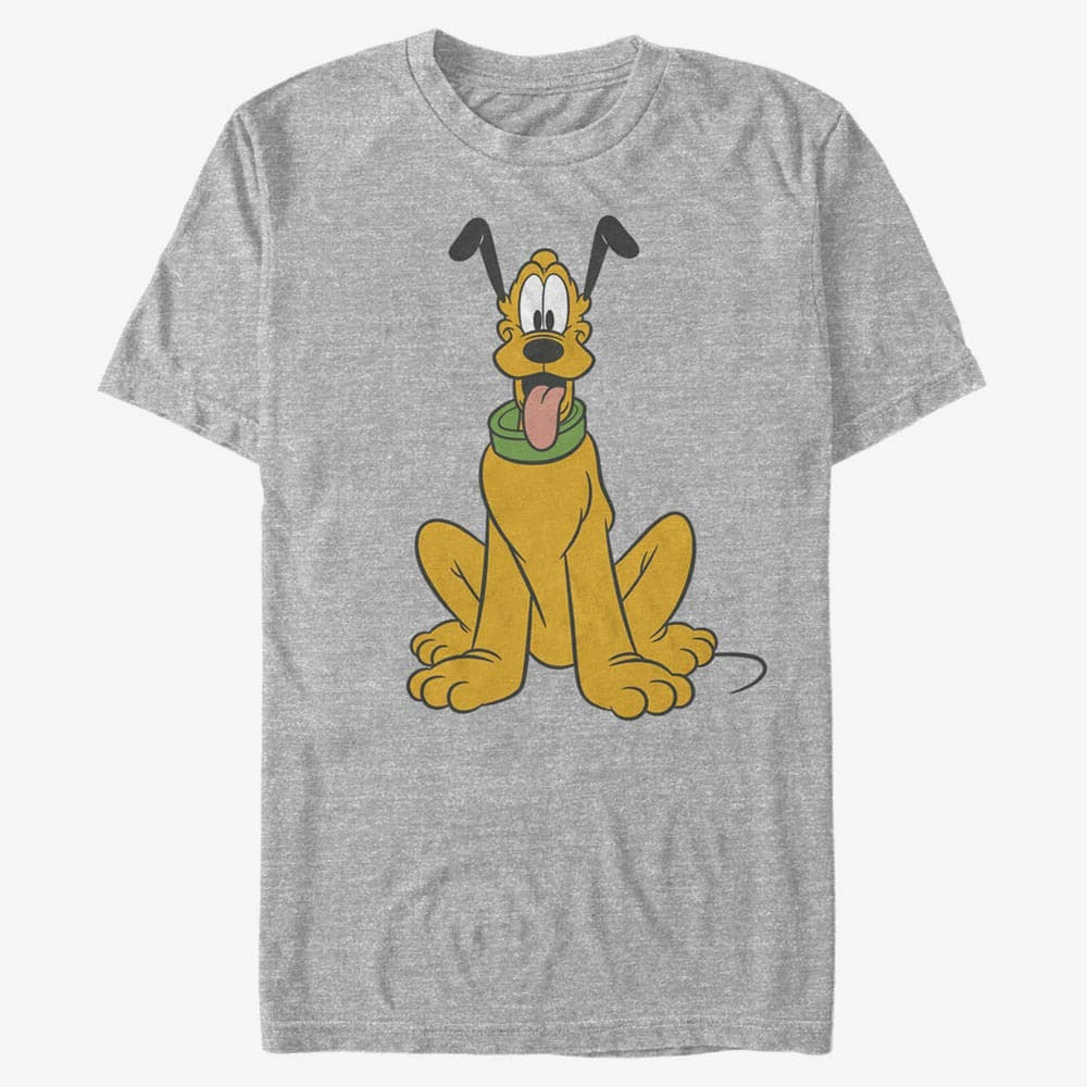T-Shirts Merch Disney Classic Mickey - Traditional Pluto Unisex T-Shirt Heather Grey