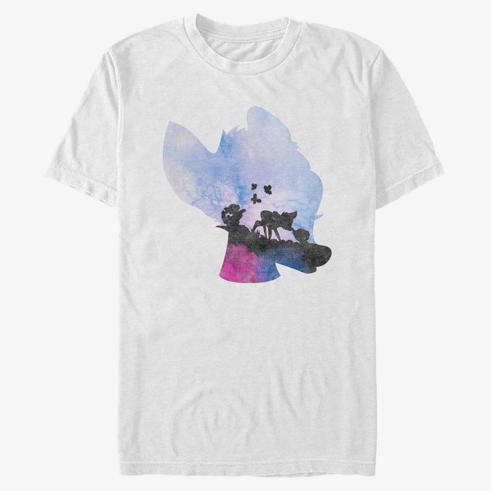 Trička Merch Disney Bambi - WATERCOLOR BAMBI Unisex T-Shirt White