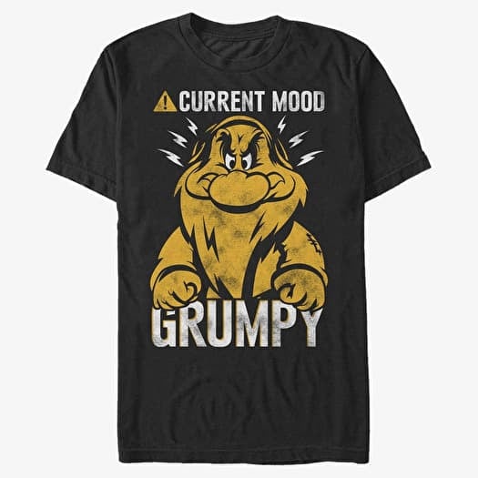 T-krekls Merch Disney Snow White - Thoughtfully Grumpy Unisex T-Shirt Black