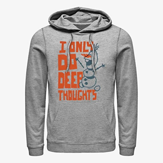 Mikina Merch Disney Frozen Two - Deep Thoughts Unisex Hoodie Heather Grey