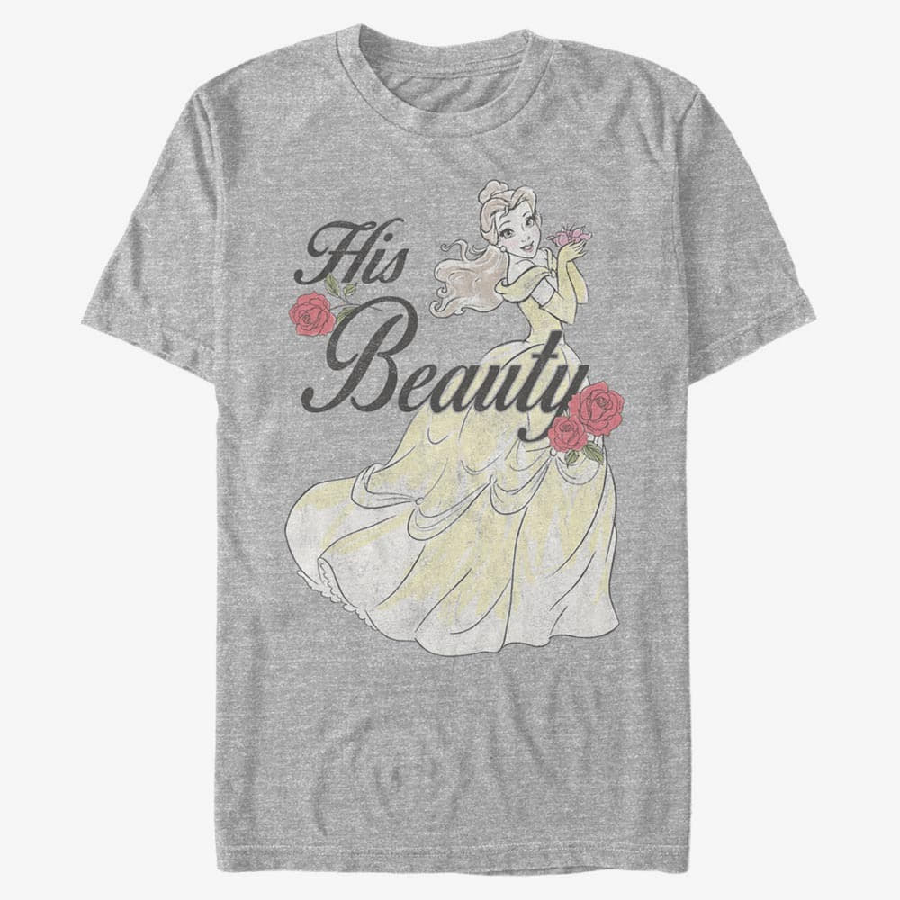 T-Shirts Merch Disney Beauty & The Beast - His Beauty Unisex T-Shirt Heather Grey