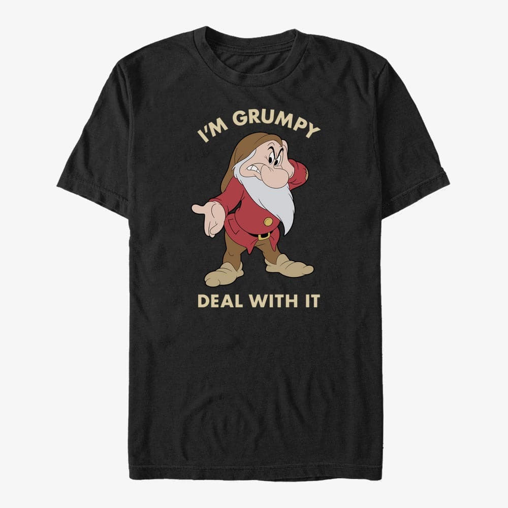 Tričká Merch Disney Snow White - Grumpy Deal Unisex T-Shirt Black
