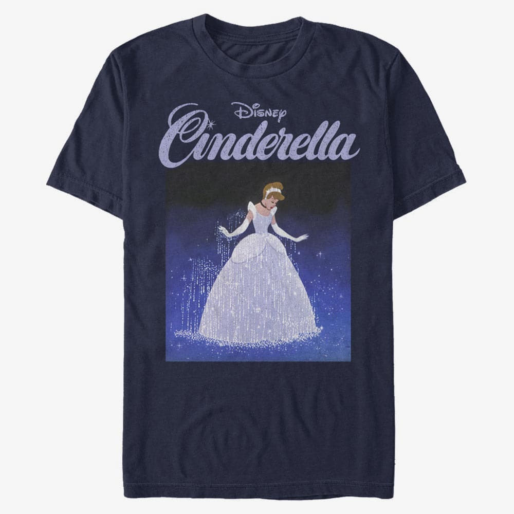 Majice Merch Disney Cinderella - Square Cindy Unisex T-Shirt Navy Blue