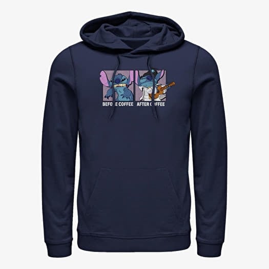 Sweatshirt Merch Disney Lilo & Stitch - Stitch Coffee Unisex Hoodie Navy Blue