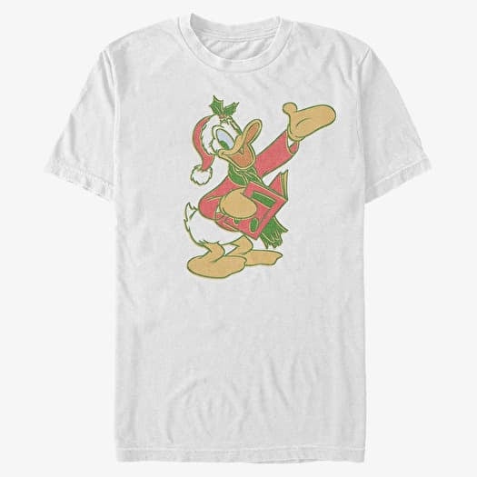 T-shirt Merch Disney Mickey Classic - Duck Carols Unisex T-Shirt White