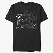 Merch Disney Lilo & Stitch - Stitch Surf Line Art Unisex T-Shirt Black
