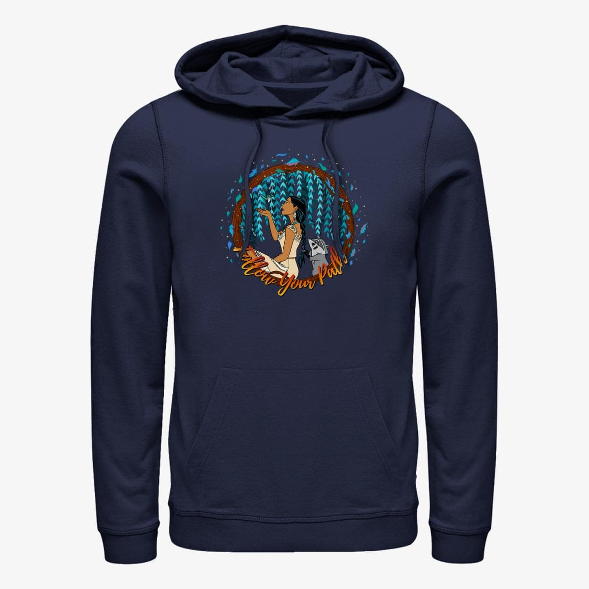 Kapuutsikud ja kampsunid Merch Disney Pocahontas - Pocahontas and Meeko Unisex Hoodie Navy Blue