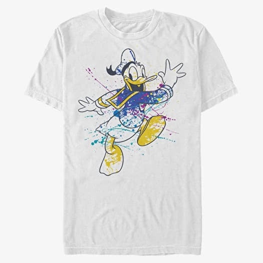 Tricou Merch Disney Classic Mickey - SPLATTER DONALD Unisex T-Shirt White