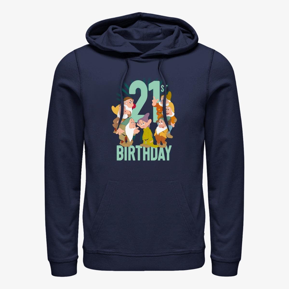 Kapuutsikud ja kampsunid Merch Disney Snow White - Dwarves Twentyfirst Bday Unisex Hoodie Navy Blue