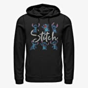 Merch Disney Lilo & Stitch - STITCH POSES Unisex Hoodie Black