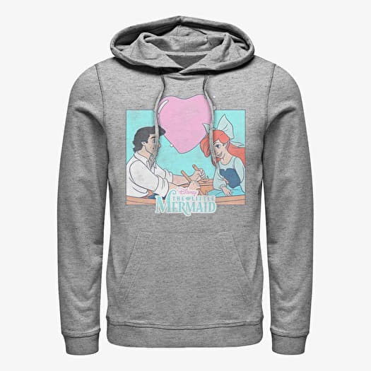 Mikina Merch Disney The Little Mermaid - Eric n Ariel Unisex Hoodie Heather Grey