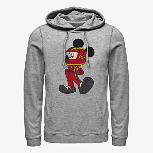 Sweatshirt Merch Disney Classic Mickey - Mickey Racecar Driver Unisex Hoodie Heather Grey