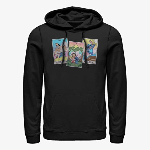 Kampsun Merch Disney Lilo & Stitch - LILO STITCH TAROT Unisex Hoodie Black