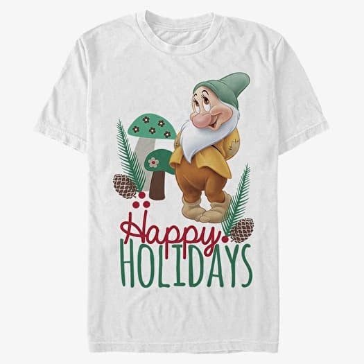 Majica Merch Disney Snow White - Bashful Christmas Unisex T-Shirt White