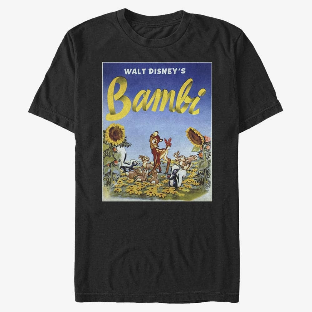 T-shirts Merch Disney Bambi - Bambi Sunflowers Unisex T-Shirt Black