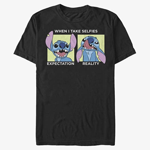 T-shirt Merch Disney Lilo & Stitch - Stitch Selfie Unisex T-Shirt Black