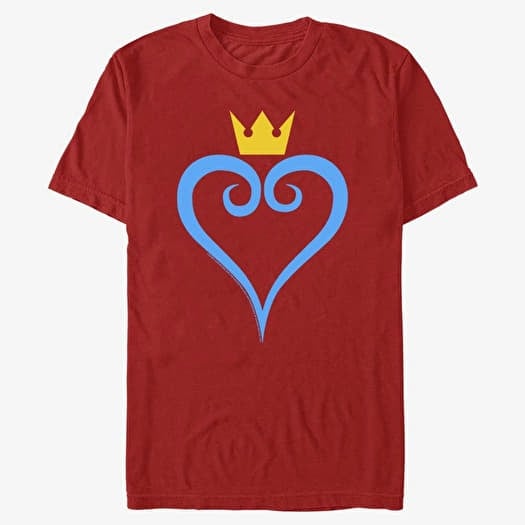 T-shirt Merch Disney Kingdom Hearts - Heart and Crown Unisex T-Shirt Red