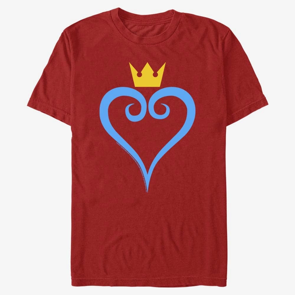 Тениски Merch Disney Kingdom Hearts - Heart and Crown Unisex T-Shirt Red