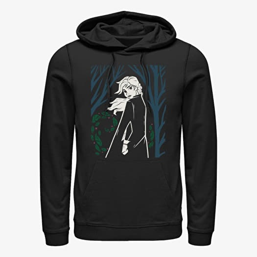 Majica Merch Disney Frozen 2 - Elsa Wooded Unisex Hoodie Black