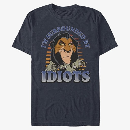 T-shirt Merch Disney The Lion King - Idiots Unisex T-Shirt Navy Blue