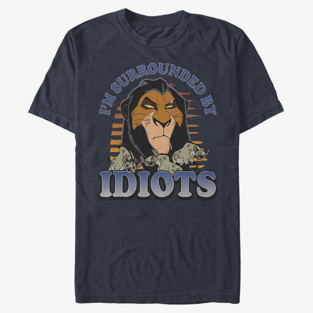 majice kratkih rukava Merch Disney The Lion King - Idiots Unisex T-Shirt Navy Blue