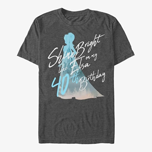 Majica Merch Disney Frozen - Birthday Queen Forty Unisex T-Shirt Dark Heather Grey