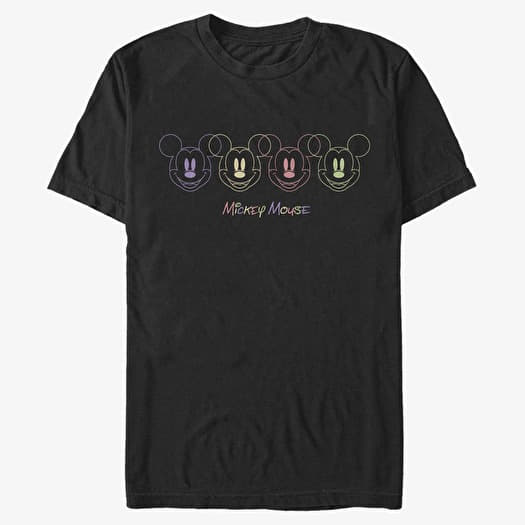 T-shirt Merch Disney Classic Mickey - NEON FACES Unisex T-Shirt Black