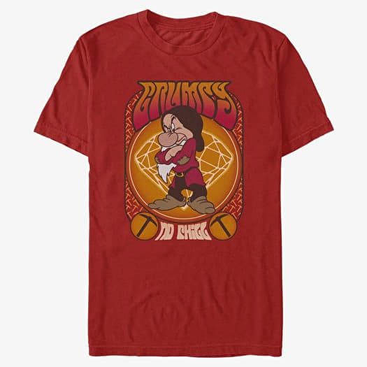 T-shirt Merch Disney Snow White and the Seven Dwarfs - Grumpy Gig Unisex T-Shirt Red
