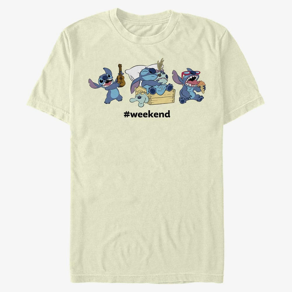 Футболки Merch Disney Lilo & Stitch - Stitch Weekend Unisex T-Shirt Natural
