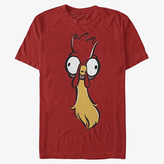T-shirt Merch Disney Moana - Big Face Hei Hei Unisex T-Shirt Red