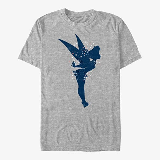 T-shirt Merch Disney Peter Pan - Tink Americana Unisex T-Shirt Heather Grey