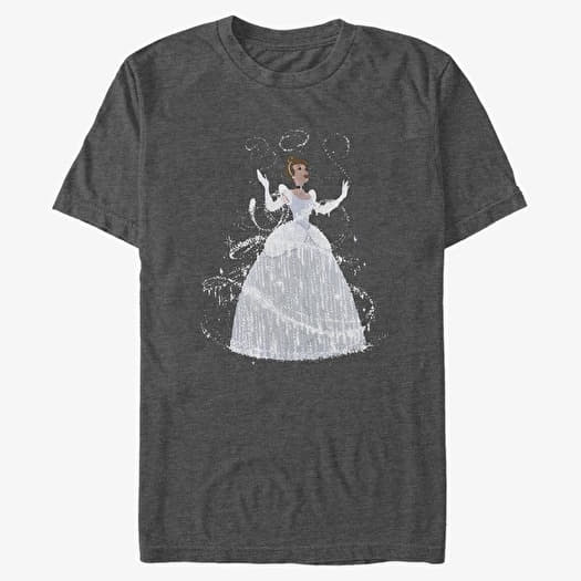 Tričko Merch Disney Cinderella - TRANSFORMATION Unisex T-Shirt Dark Heather Grey