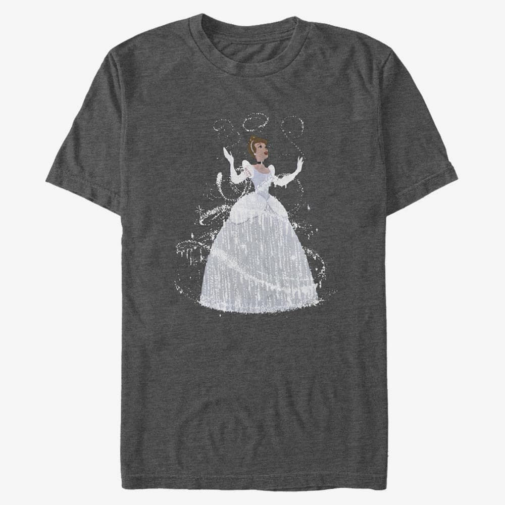 majice kratkih rukava Merch Disney Cinderella - TRANSFORMATION Unisex T-Shirt Dark Heather Grey