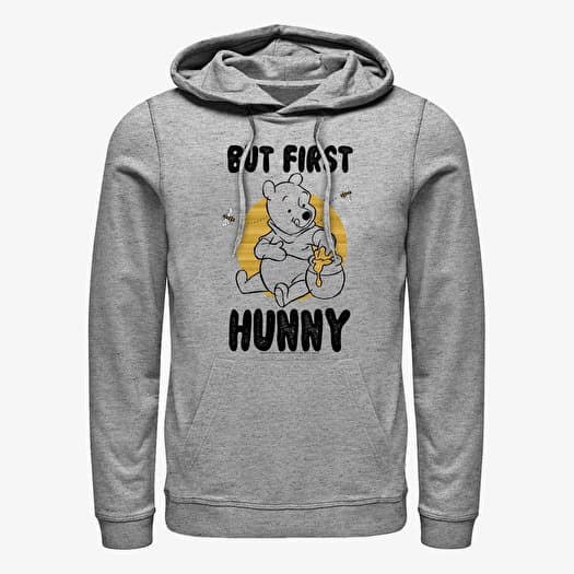 Sweatshirt Merch Disney Winnie the Pooh - First Hunny Unisex Hoodie Heather Grey