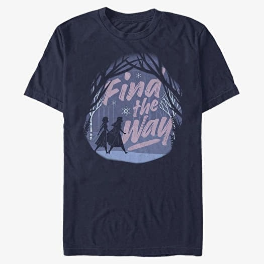 T-shirt Merch Disney Frozen 2 - Paper Winter Unisex T-Shirt Navy Blue