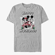 Merch Disney Mickey Classic - Mickey & Minnie Holiday Unisex T-Shirt Heather Grey